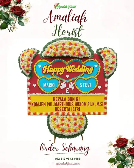 Papan Bunga Pernikahan Wanasigra